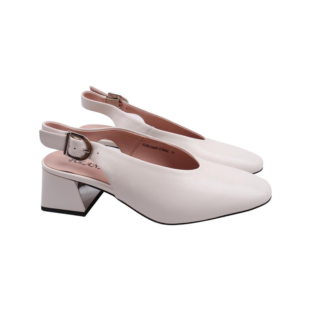 Туфли женские Polann из кожи р. 40 Молочный (207-22LT)