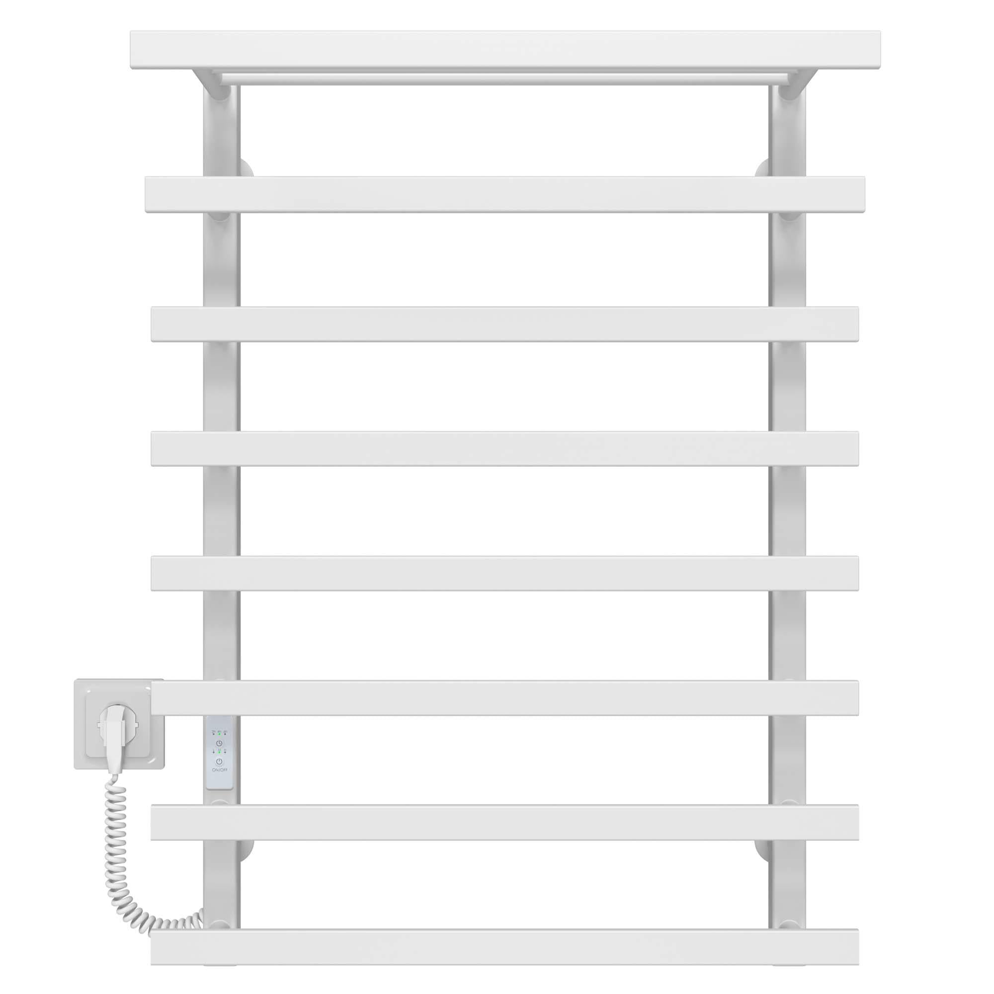 Полотенцесушитель электрический Deffi Agata П8 WD04 левое подключение нержавеющая сталь 400х800 мм Белый (A.AG.80.40.8.EWL2)