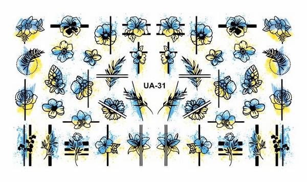 Декор для маникюра Bright Star UA-31 водный слайдер Разноцветный (CB-00005349)
