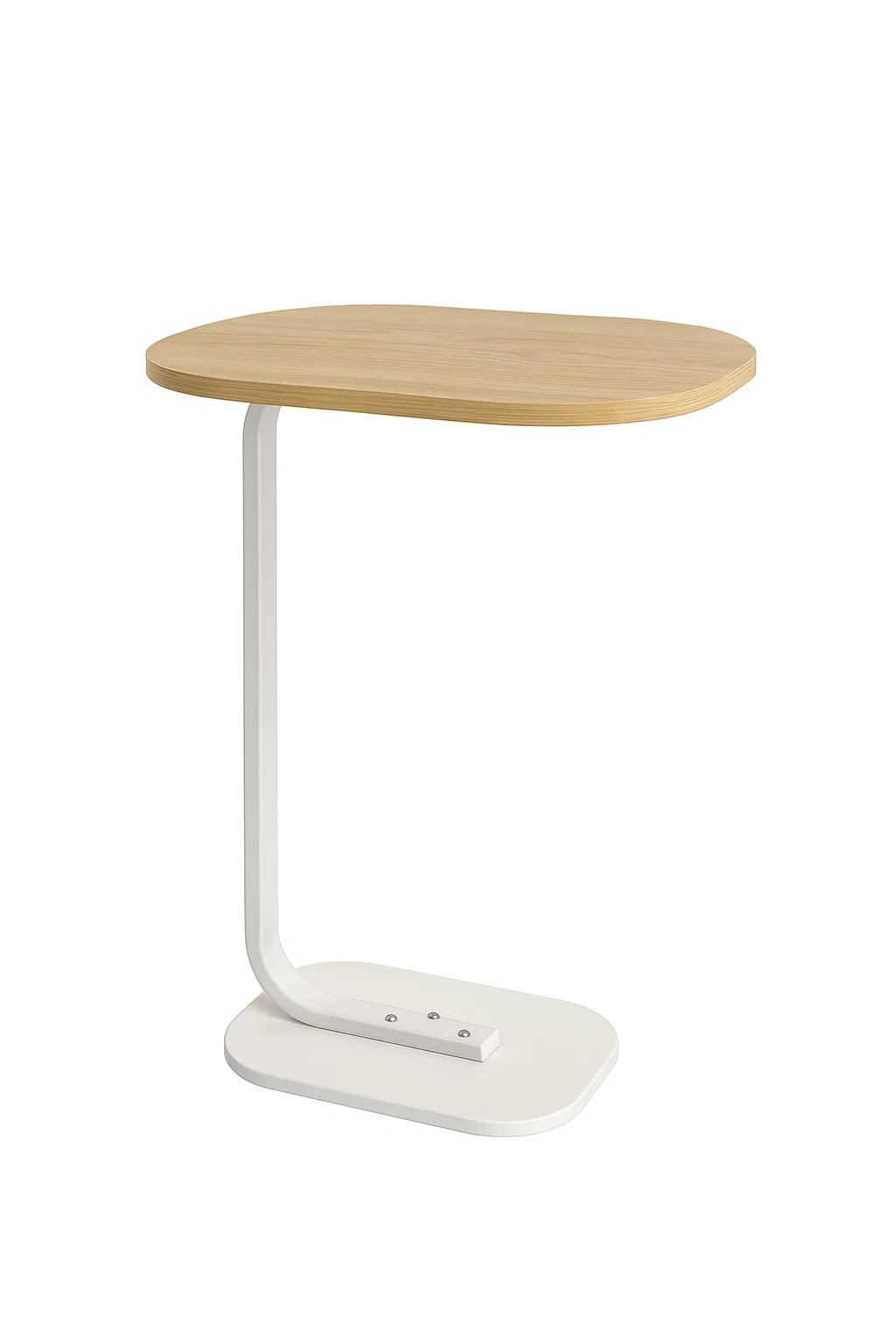 Журнальний столик приставний овальний дерево та метал 39х28х56 см (28270477)