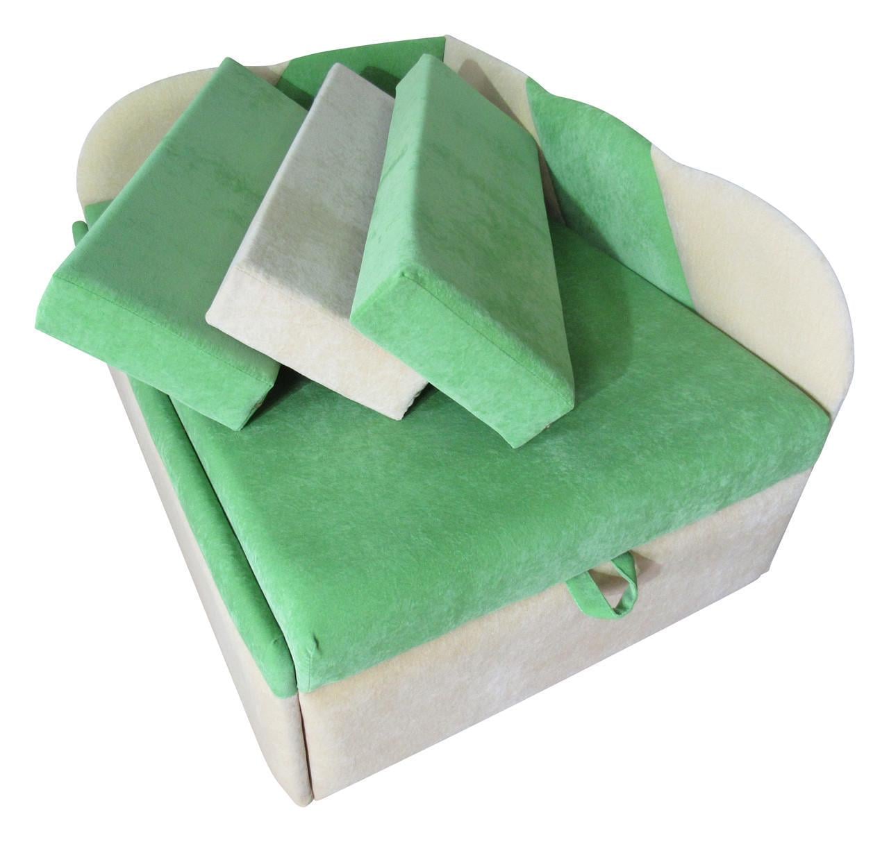 Диван детский МАКСИ-Мебель Эльф Пастельно-зеленый/Белый (10414)