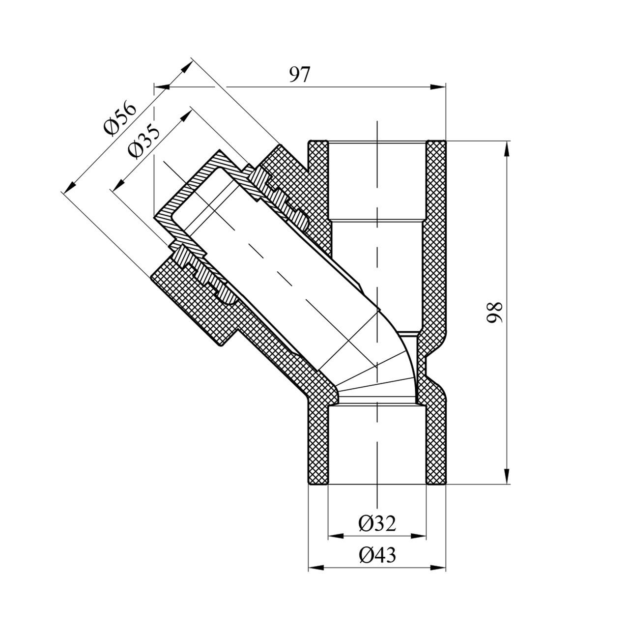 Фильтр грубой очистки Grandi PPR D 32 мм (260093655) - фото 2 Фильтр грубой очистки Grandi PPR D 32 мм (260093655) - фото 2