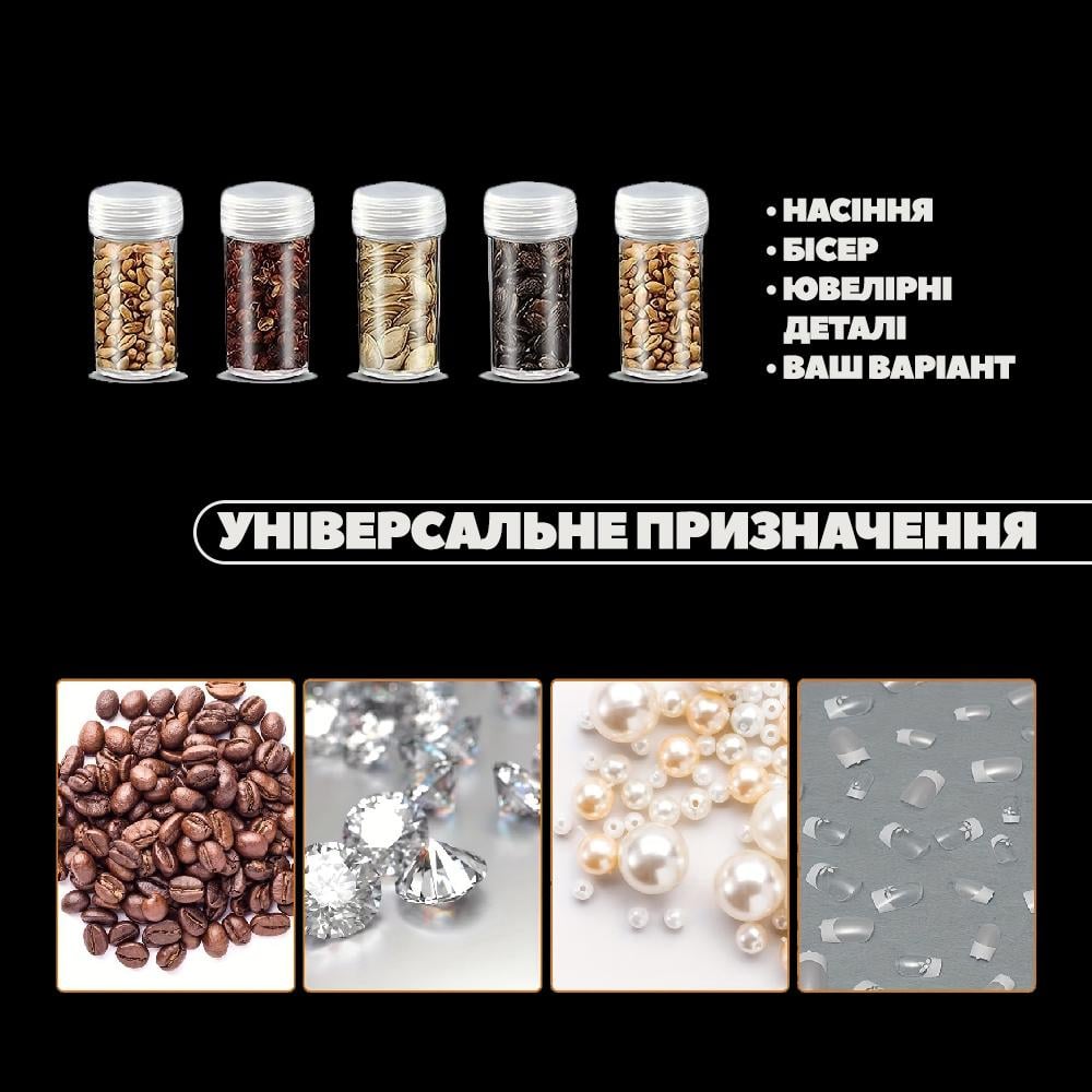Органайзер для насіння маркуванням та аксесуарами 30 баночок (ORGNSN-BLK-0778) - фото 2