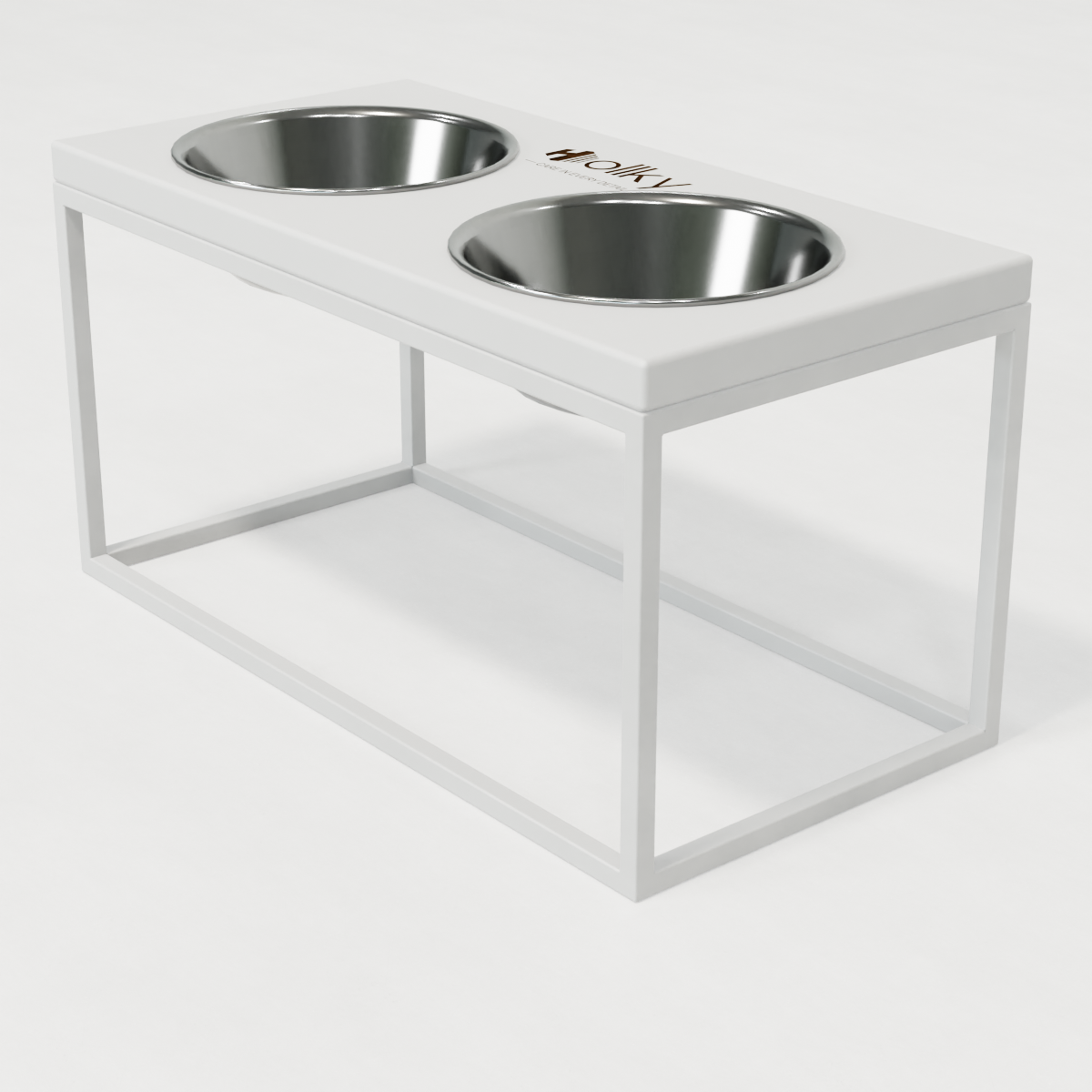 Миски на подставке для средних и больших собак Hollky Base L 2х0,95 л (BL-422120-WHWH) - фото 9