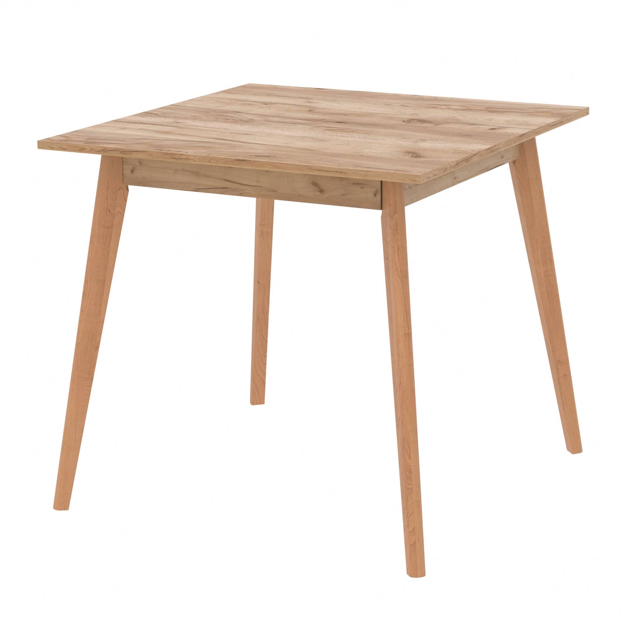 Стол обеденный Неман БОН 780х780 Дуб крафт золотой/Лак