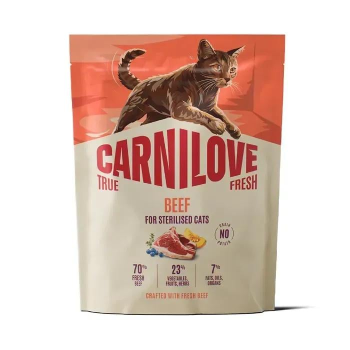 Корм сухий Carnilove True Fresh Beef Sterilised для стерилізованих кішок яловичина 400 г (173751)