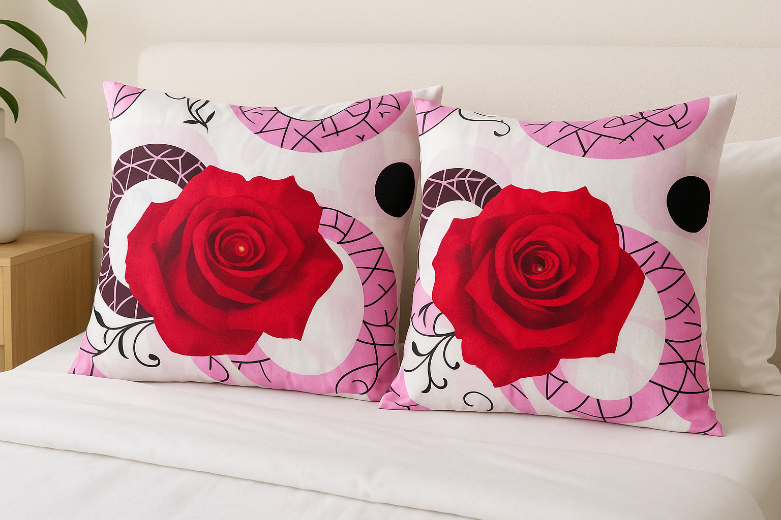 Наволочки Roses з бязі 70х70 см 2 шт. (G-2505Ro/x70)