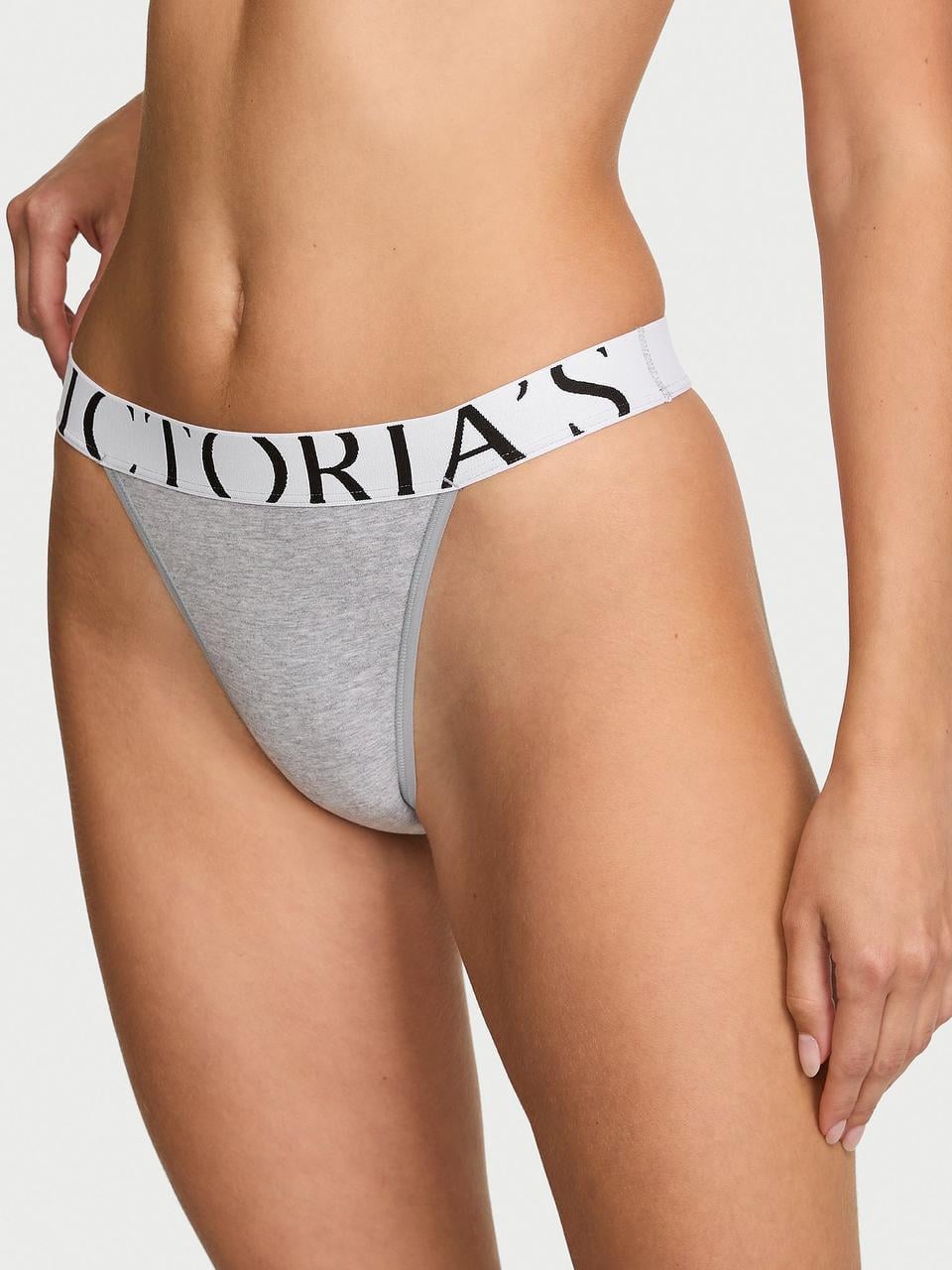 Трусики женские Victoria's Secret Exploded Logo Cotton 90s Brief M Серый (3058196918)