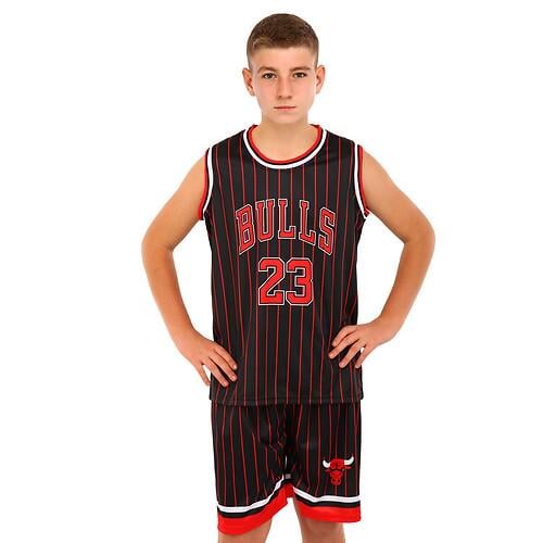 Форма баскетбольная детская NBA клуб Chicago Bulls 23 BA-6603 XL 134-150 см Черно-красный (30707115)