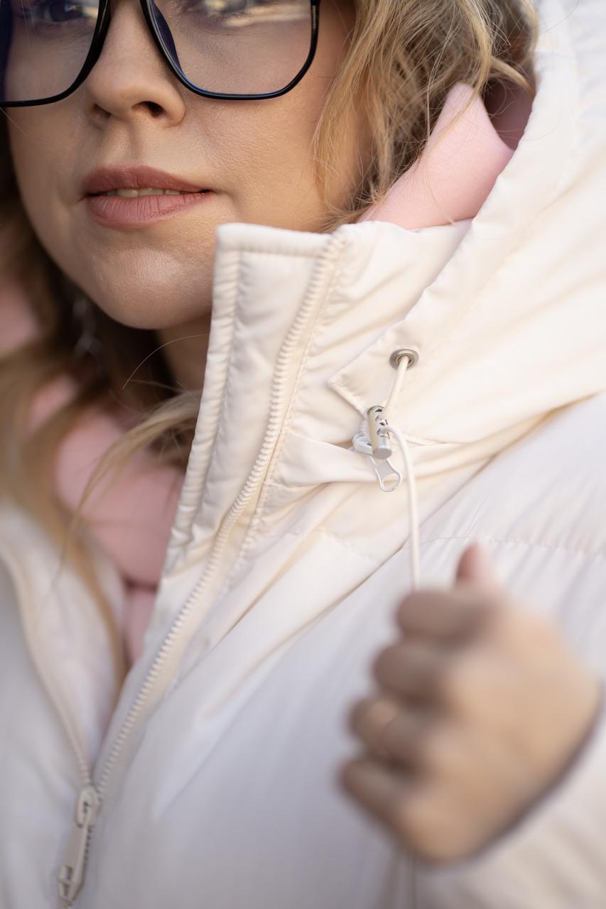 Пуховик жіночий демісезонний Білий - фото 6