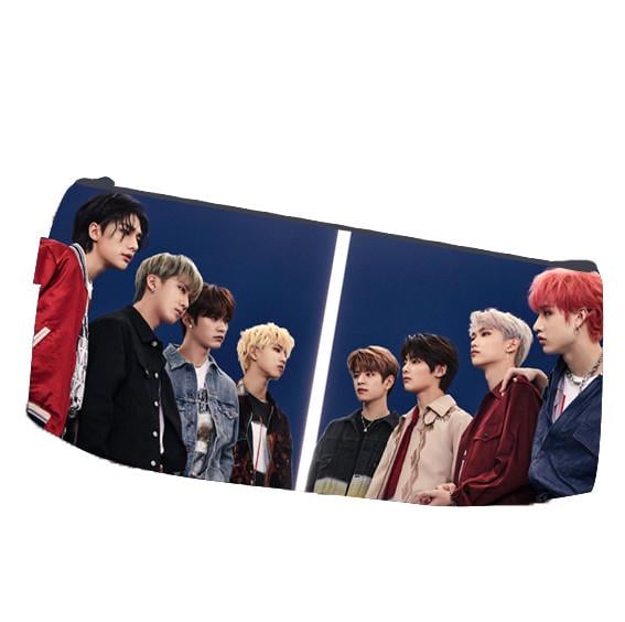 Пенал школьный Стрэй кидс Stray Kids двухсторонний 22х11 см (pn_0133)