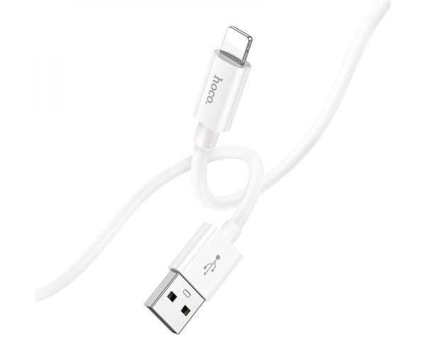 Кабель дата USB Hoco X87 Magic silicone Lightning 24A 1 м White