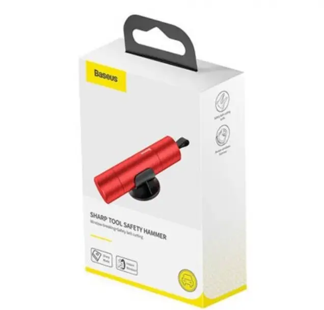 Молоток автомобільний BASEUS Sharp Tool Safety Hammer CRSFH-09 Red - фото 6 Молоток автомобільний BASEUS Sharp Tool Safety Hammer CRSFH-09 Red - фото 6