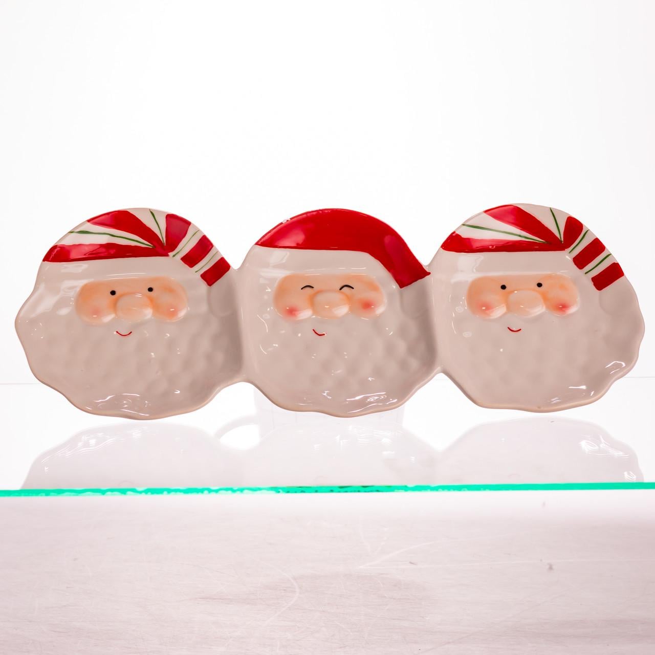 Блюдо сервировочное новогоднее для закусок Santa Claus 33,5х12,5 см (CR-1-33)