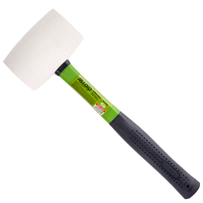 Киянка гумова з комбінованою ручкою 450 г Білий (52096)