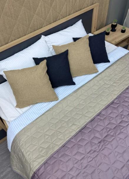 Покривало на ліжко/диван Decorator Microfiber Куб двостороннє 160х215 см Бузковий/Бежевий (85-121 1) - фото 4 Покривало на ліжко/диван Decorator Microfiber Куб двостороннє 160х215 см Бузковий/Бежевий (85-121 1) - фото 4