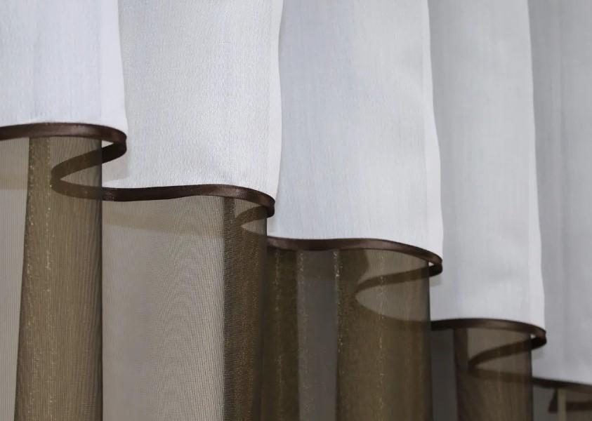 Гардина з аркою на кухню 280х170 см Венге/Білий (036к) - фото 5 Гардина з аркою на кухню 280х170 см Венге/Білий (036к) - фото 5