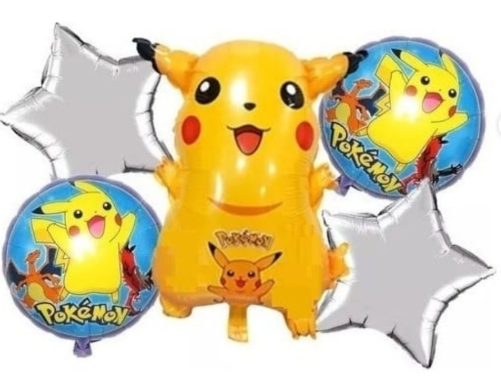 Набор воздушных шаров фольгированного Пикача 5 шт. (2990293889)