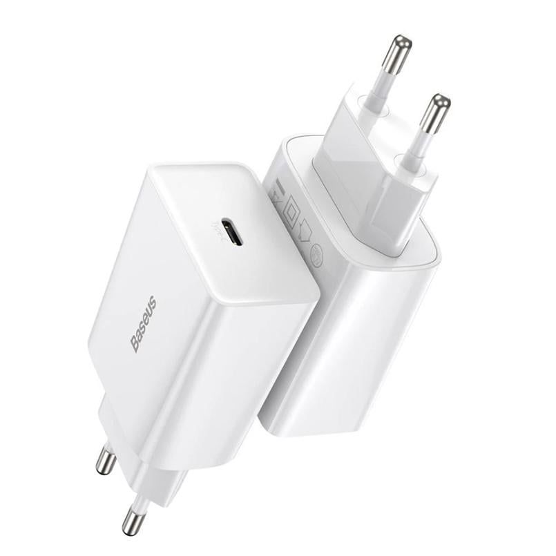 Зарядное устройство сетевое BASEUS Speed ​​Mini PD Charger 20W 1 Type-C White (32681 white) - фото 5