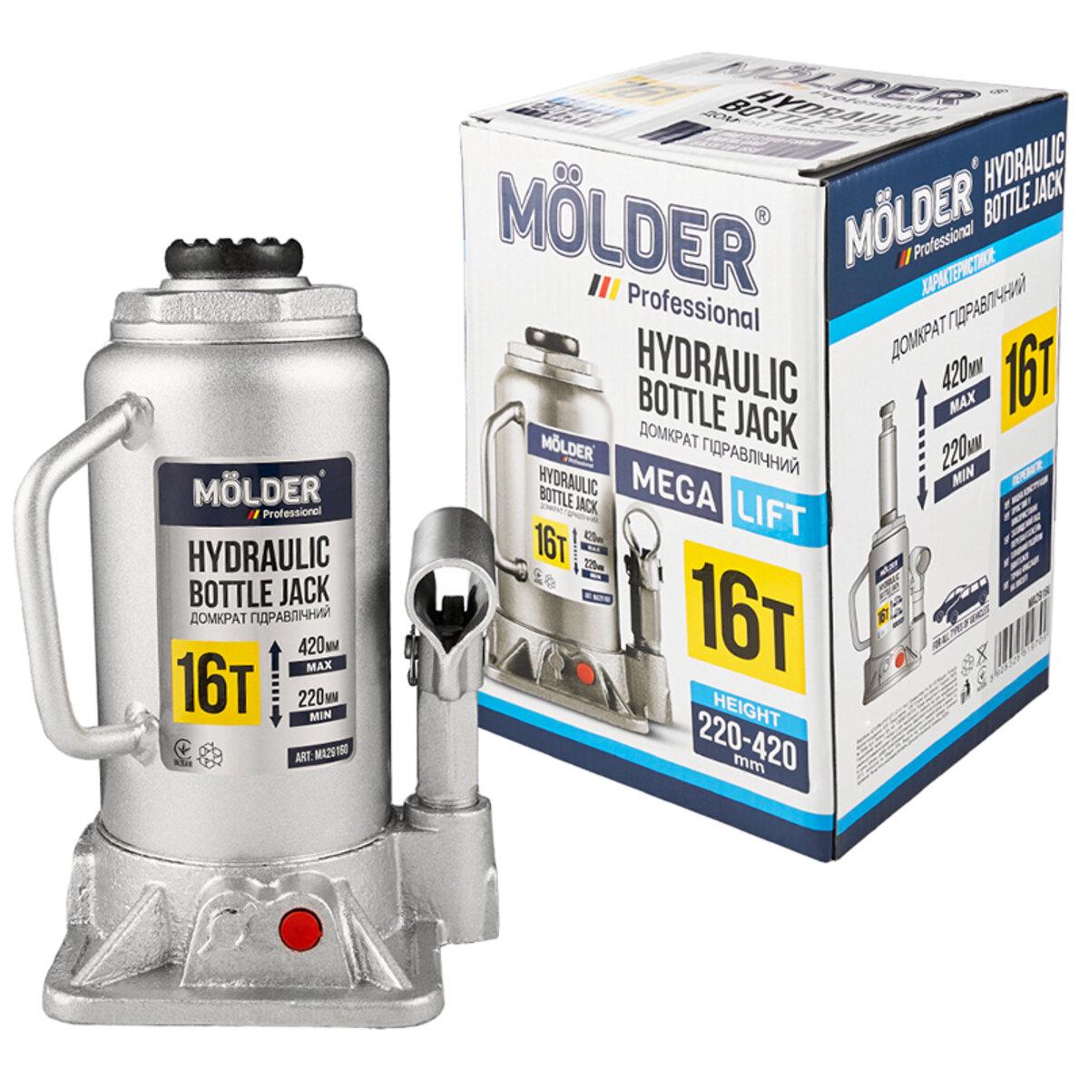 Домкрат гидравлический бутылочный Molder 3 т 180/340 мм