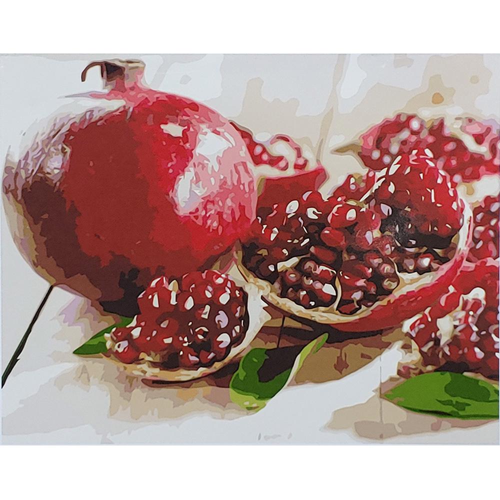 Картина по номерам Strateg Премиум Гранат 40х50 см (GS049)