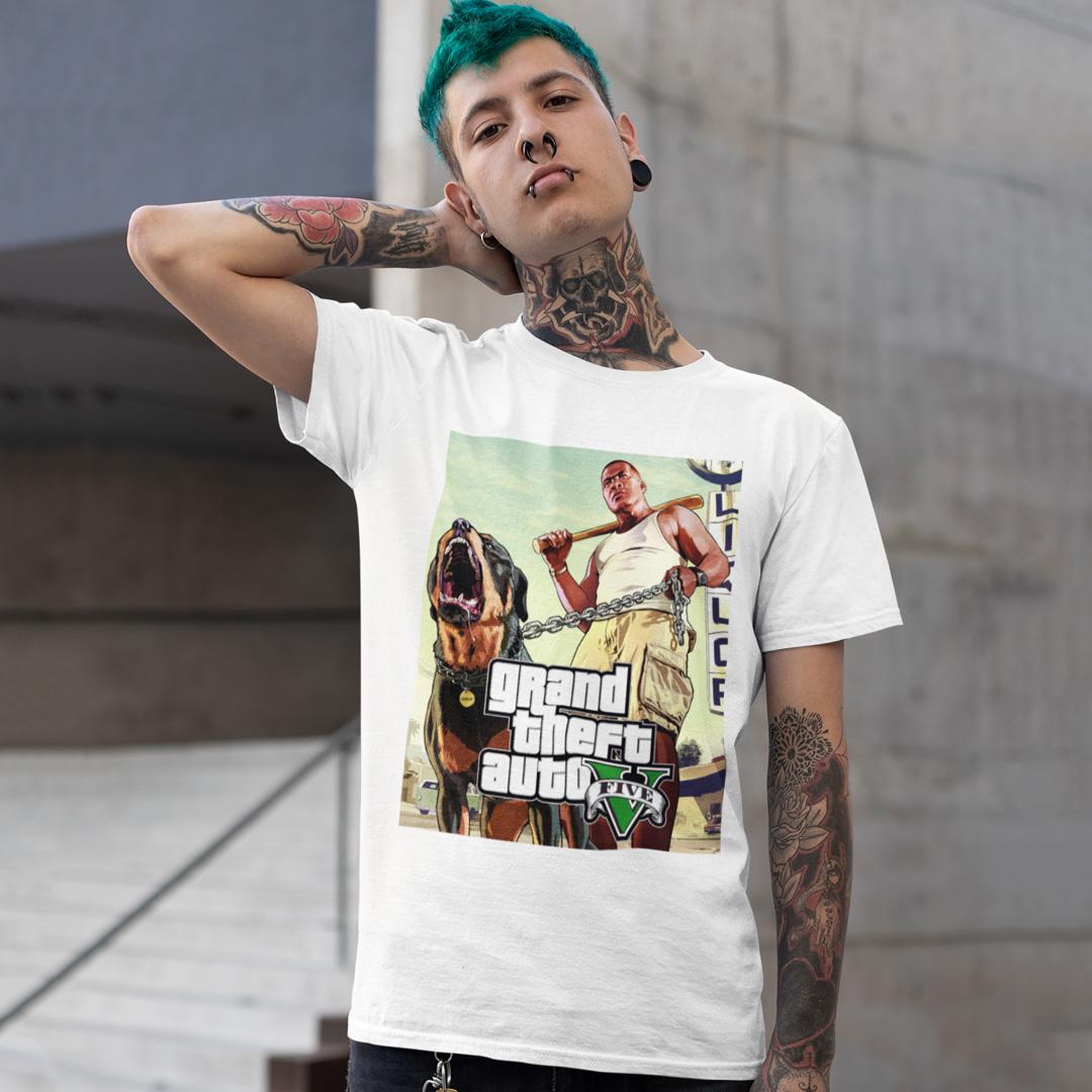 Футболка унисекс Grand Theft Auto GTA Five V wht L Белый (32700723)