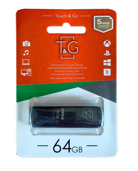 Флешка T&G Classic 011 USB 64 GB Черный (2824)