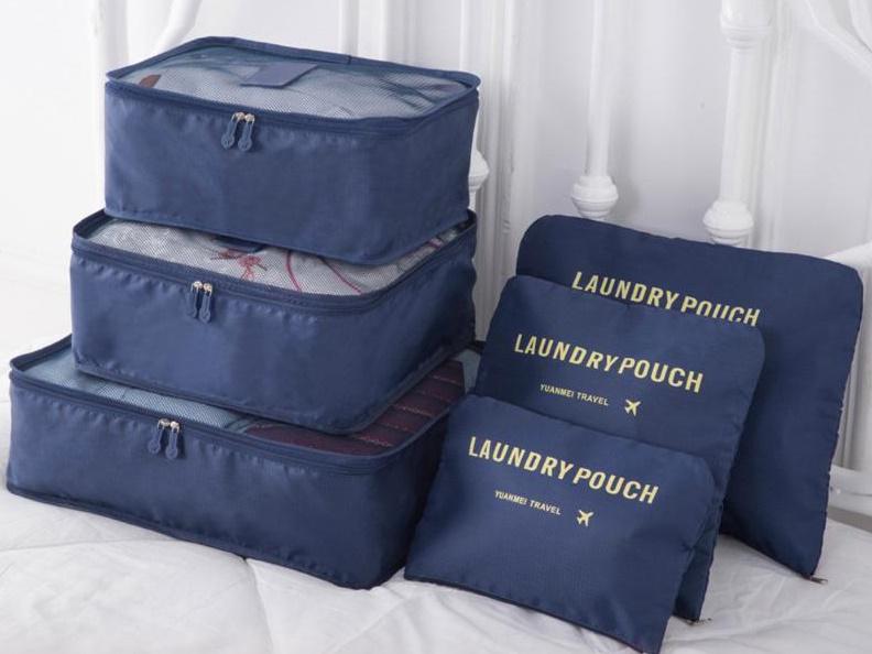 Органайзеры для путешествий Laundry Pouch Travel 6 шт. Синий (12098810) - фото 3