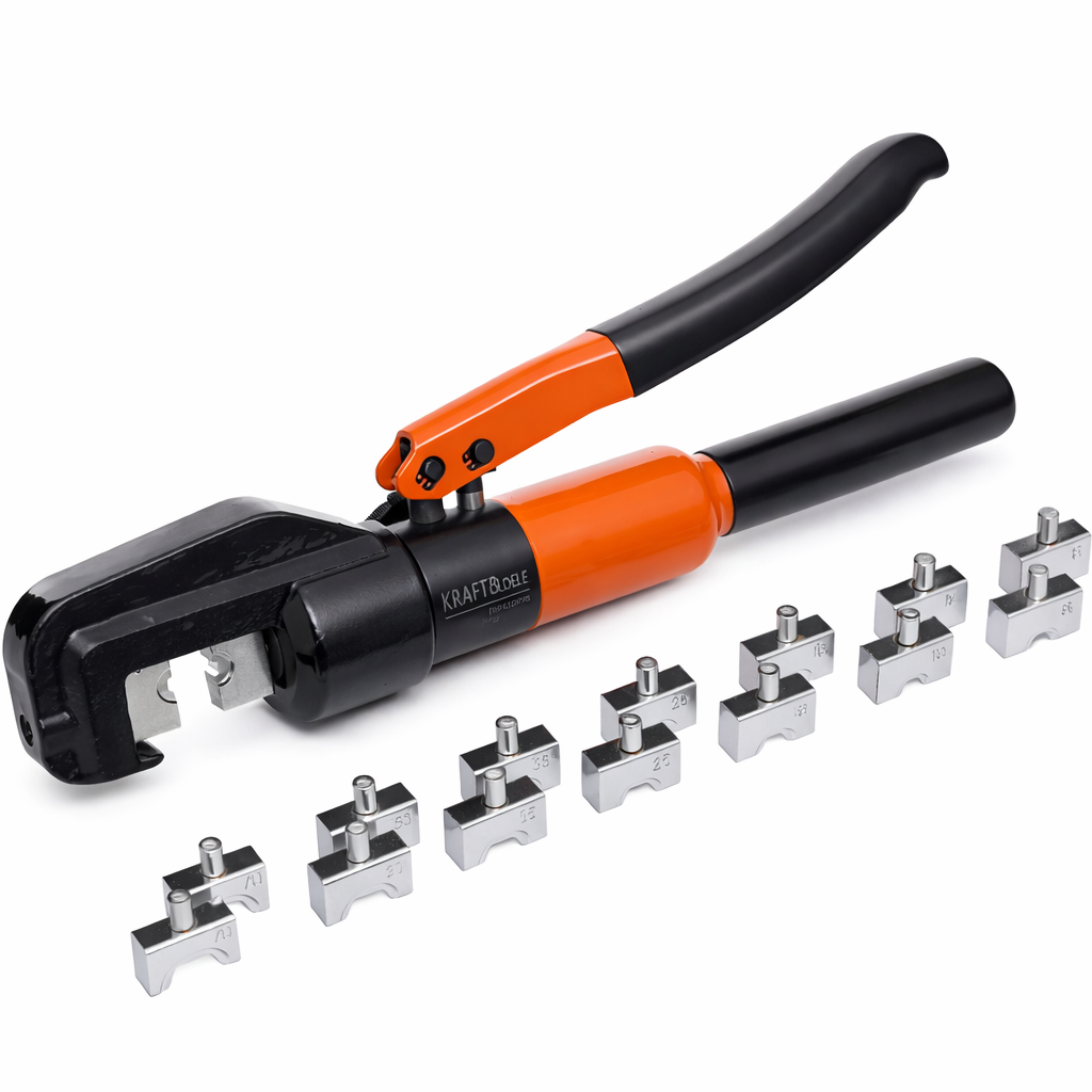 Пресс-клещи гидравлические для опрессовки кабельных наконечников и гильз Kraft&Dele KD10879 4/6/10/16/25/35/50/70 мм2 с кейсом Пресс-клещи гидравлические для опрессовки кабельных наконечников и гильз Kraft&Dele KD10879 4/6/10/16/25/35/50/70 мм2 с кейсом