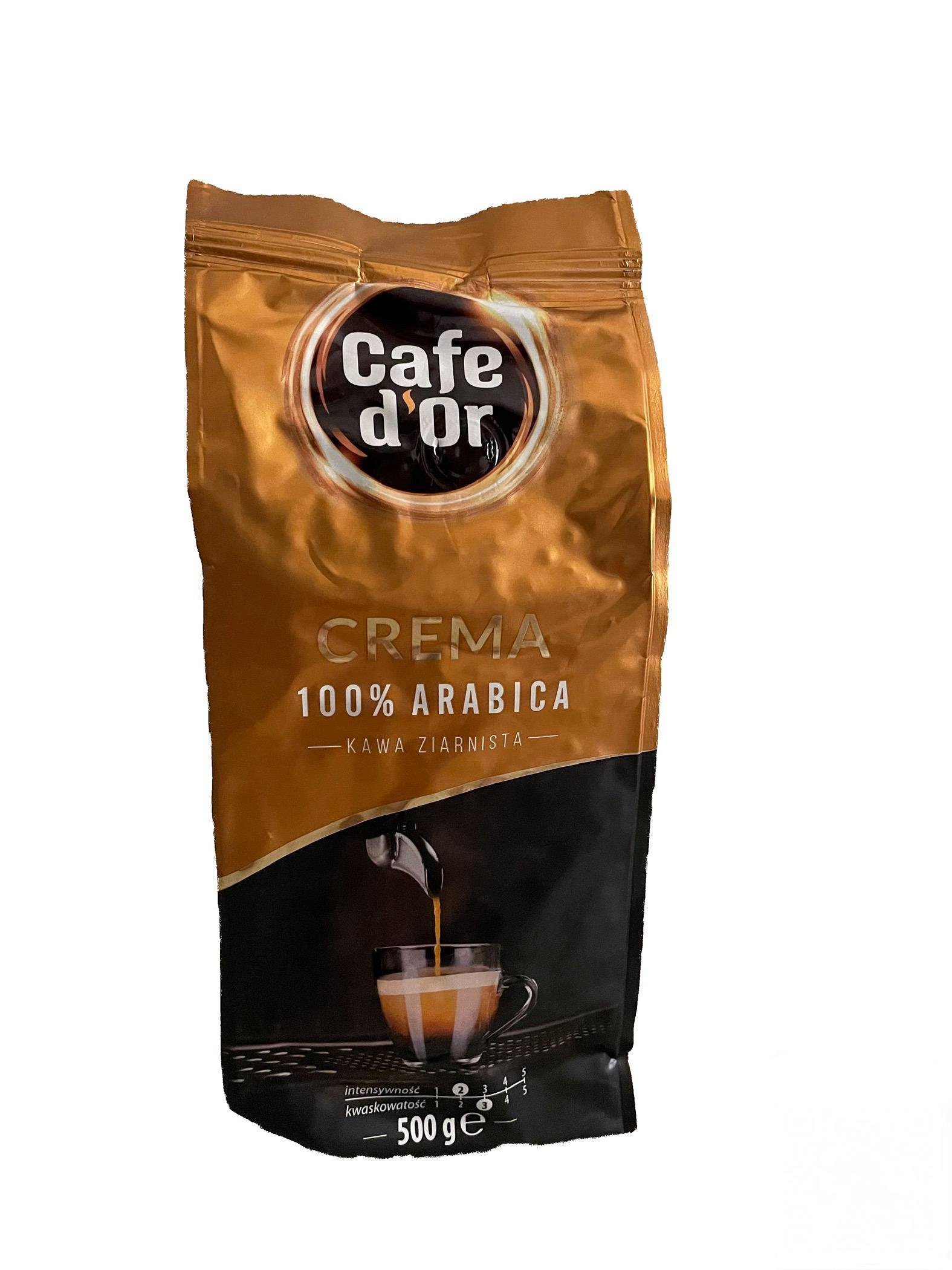 Кава в зернах Cafe d'or Crema 500 г 100% арабіка