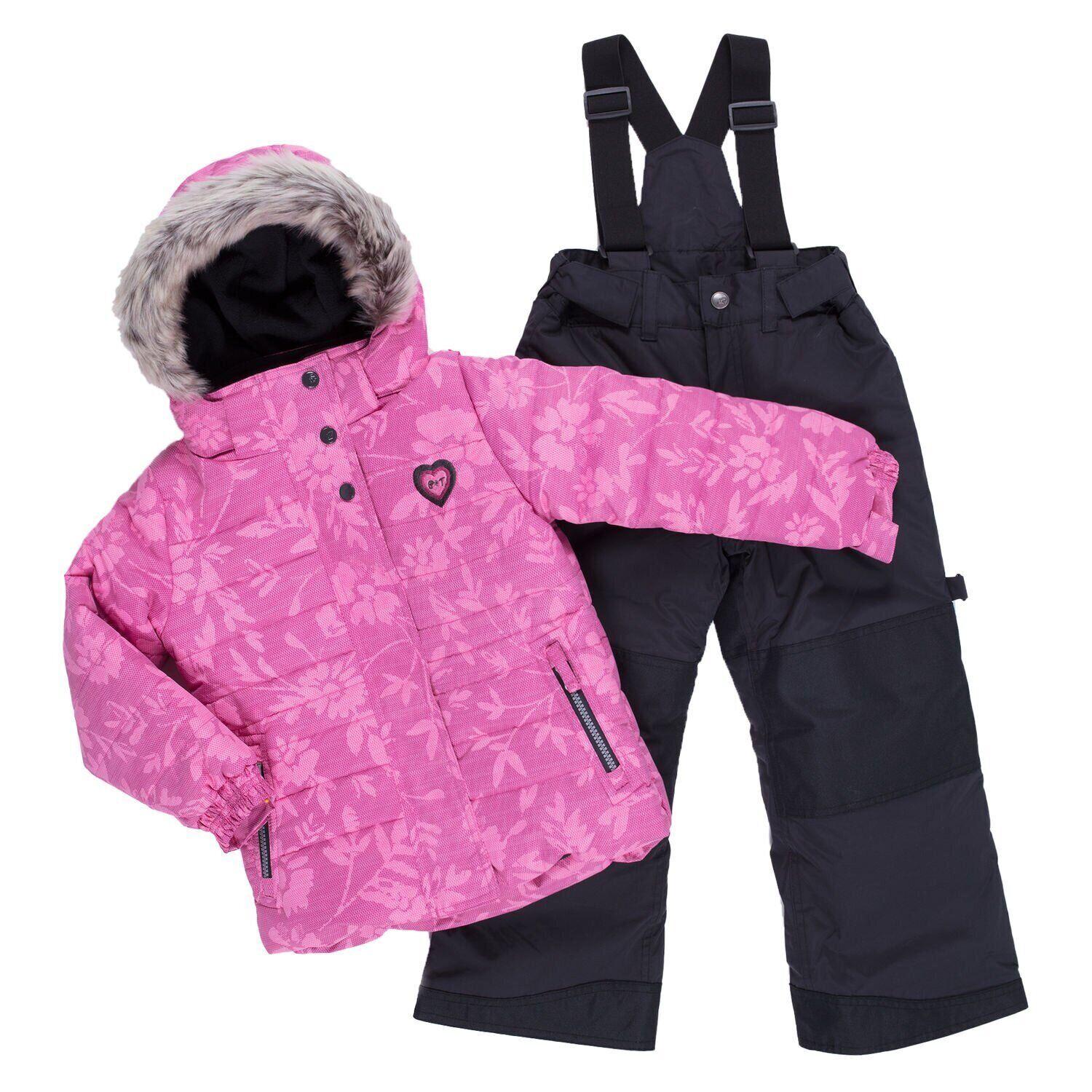 Детский зимний комплект для девочки Peluche&Tartine F19M50EF 108-116 см Лилово-розовый (F19M50EF-Royalberry_Deepgray-5)