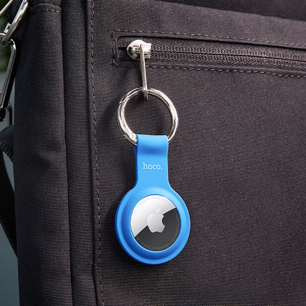 Чохол-брелок для Apple AirTag Hoco protective keychain Blue - фото 3