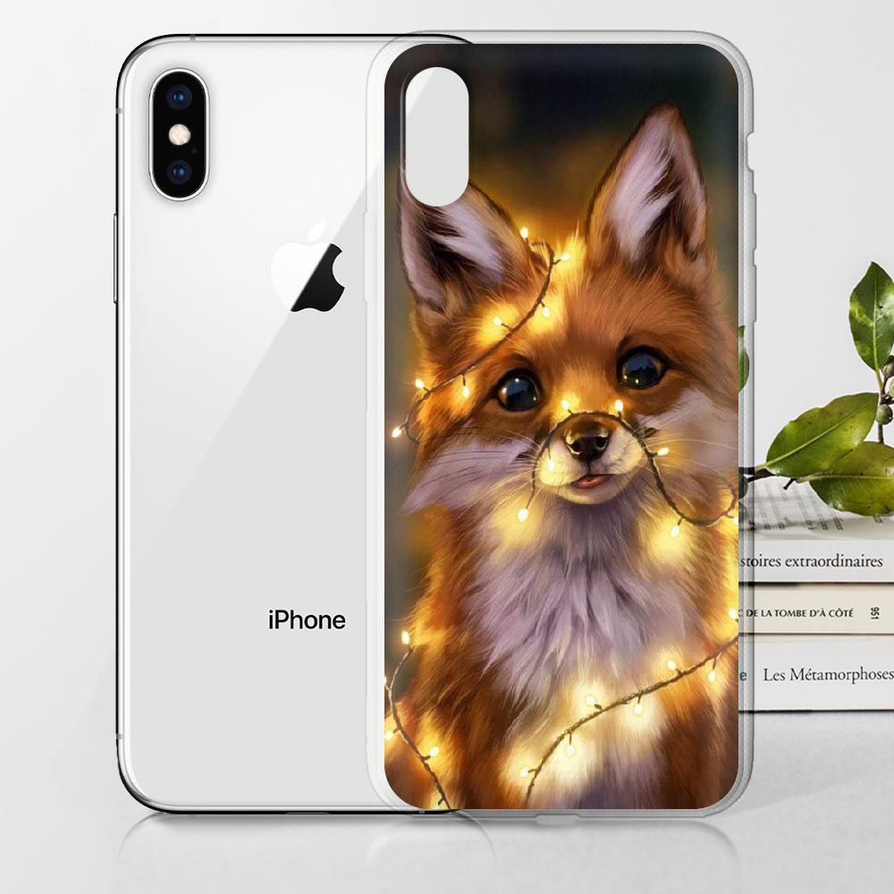 Чохол Boxface iPhone X Різдвяна Лисичка Прозорий силікон (32139-up2399-32139) - фото 2