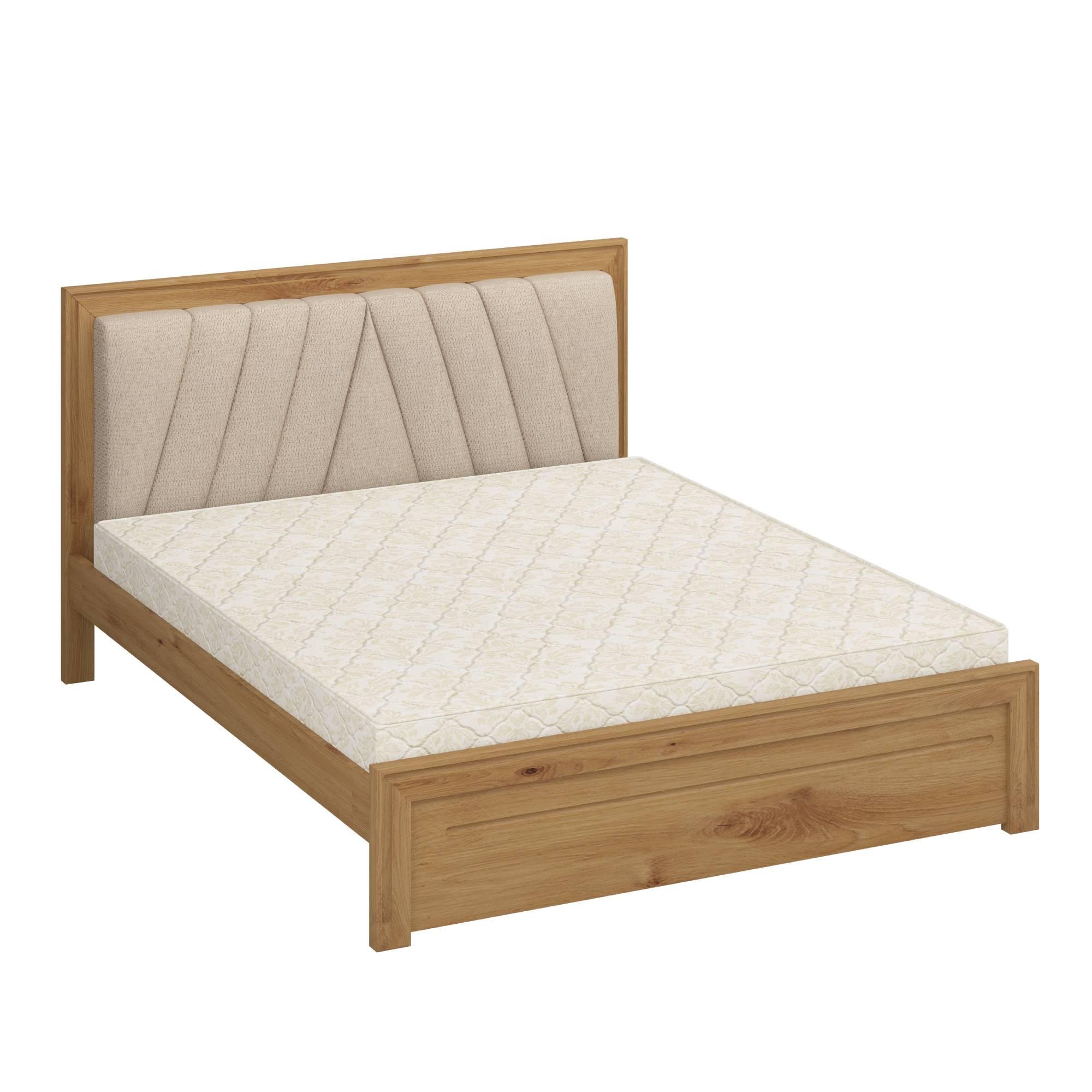 Кровать полуторная Mebigrand Торонто Т2 01 120х190 см Орех светлый/Аляска (MBG-1229)