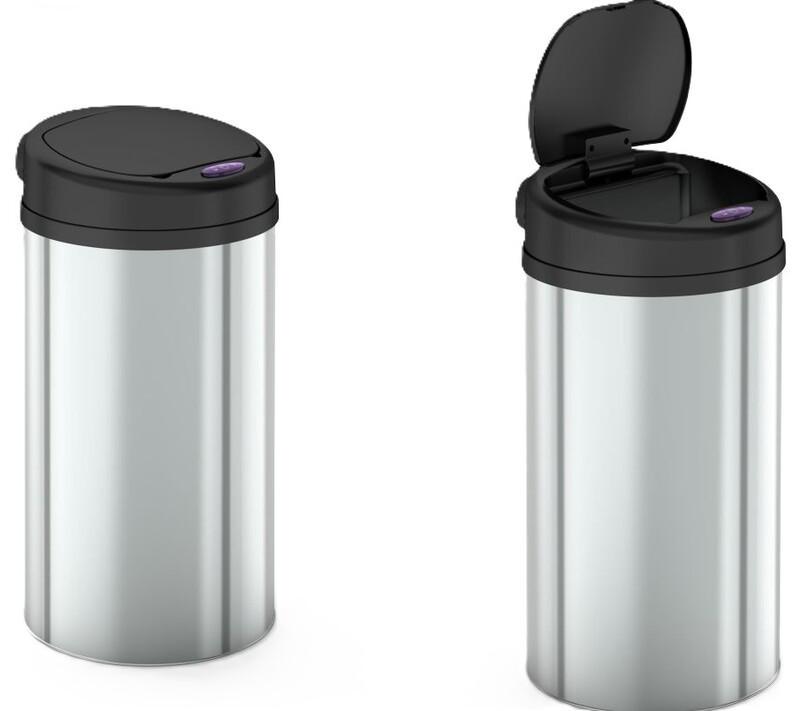 Ведро для мусора MIXXUS Premium Ellipse-TC0109 сенсорное 9 л Хром/Черный (OL-MI7083) - фото 3 Ведро для мусора MIXXUS Premium Ellipse-TC0109 сенсорное 9 л Хром/Черный (OL-MI7083) - фото 3