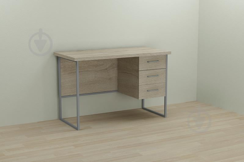 Компьютерный стол Ferrum-decor Гарри 75x140x70 серый ДСП Дуб Сонома 32мм