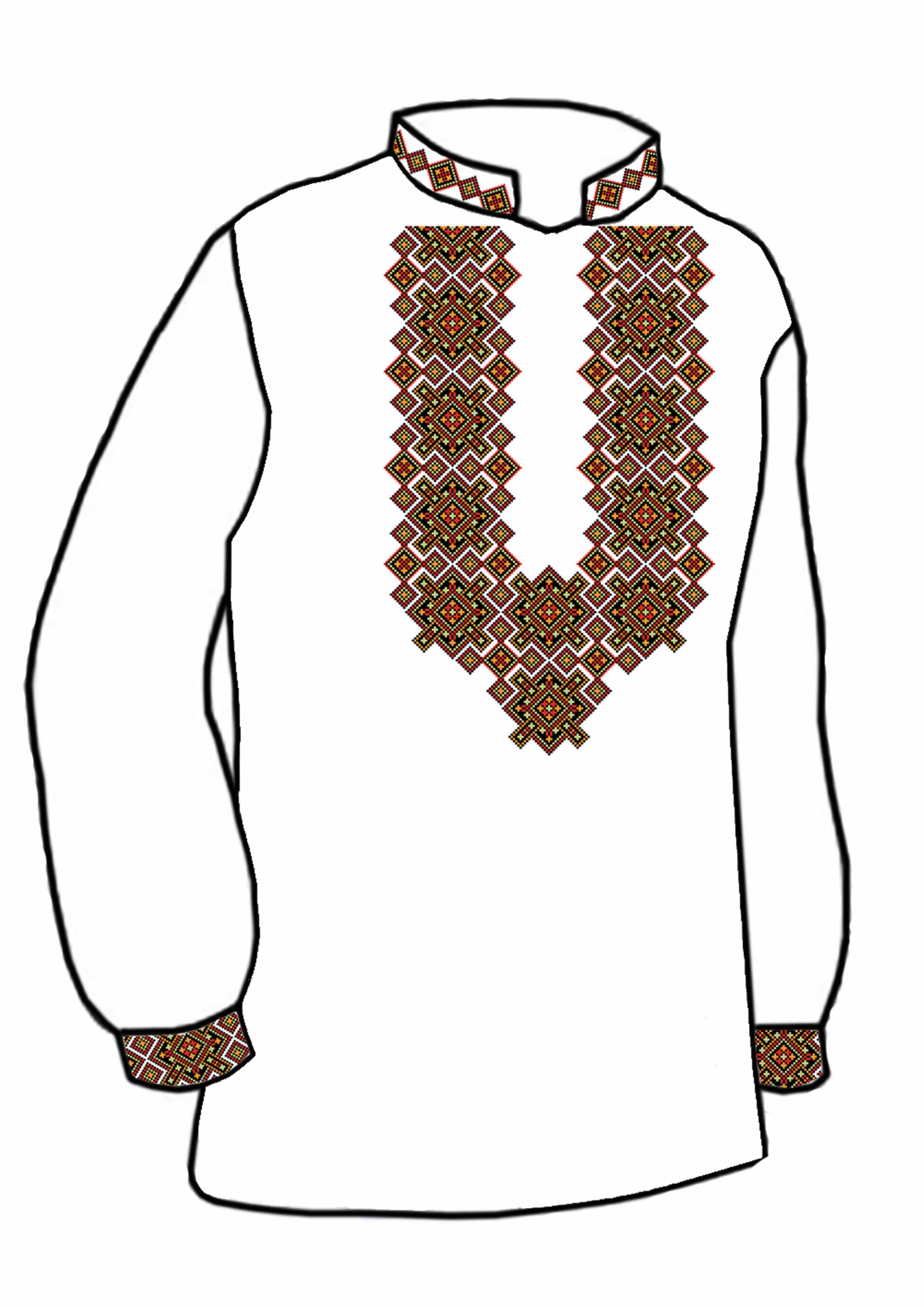 Заготовка для вишивки нитками або бісером сорочка СЧ-128 домоткане полотно Заготовка для вишивки нитками або бісером сорочка СЧ-128 домоткане полотно