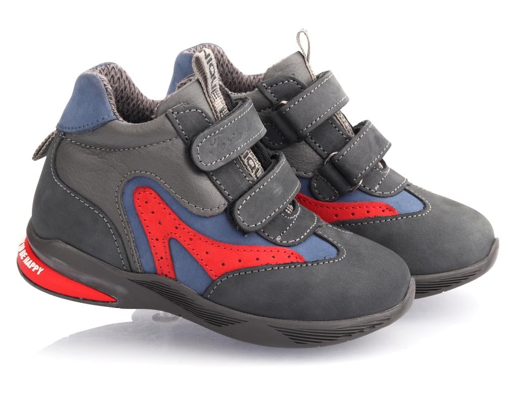 Осенние ботинки Topitop для мальчиков 902 нубук р. 22 Серо-красный Осенние ботинки Topitop для мальчиков 902 нубук р. 22 Серо-красный