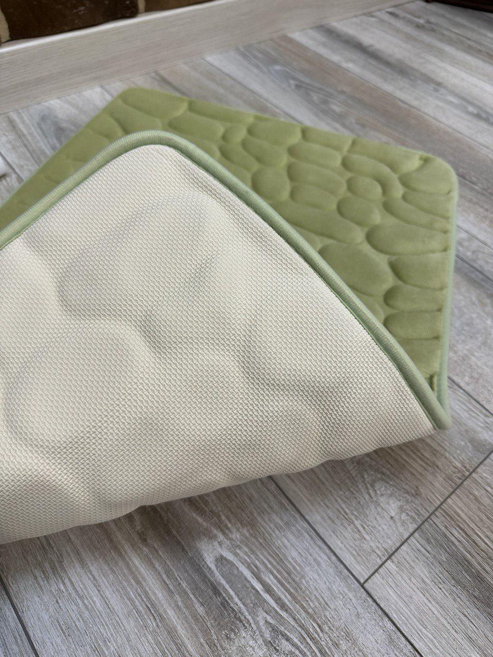 Коврик для ванной Stone Premium Memory Foam 80х50 см Зеленый (KS0010) - фото 2 Коврик для ванной Stone Premium Memory Foam 80х50 см Зеленый (KS0010) - фото 2