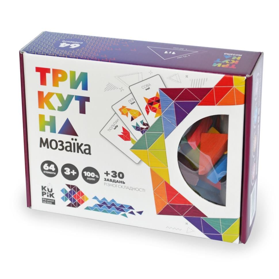 Гра дерев'яна Kupik Трикутна мозаїка 64 дет. (900194)