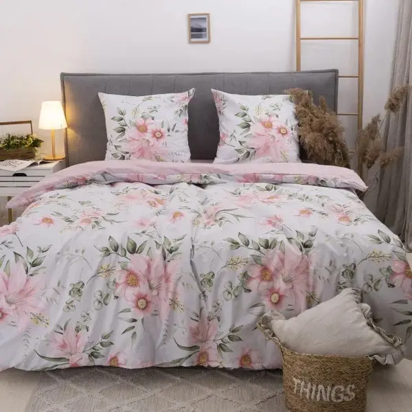 Комплект постельного белья Viluta с узором ранфорс премиум евро 220x240 см Белый (PB-456-A-606)