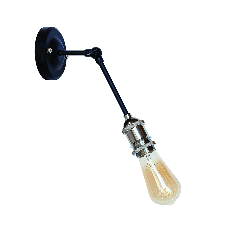 Бра Levistella Lofty индустриальное с патроном AMP12 Черный/Хром (1963530449)