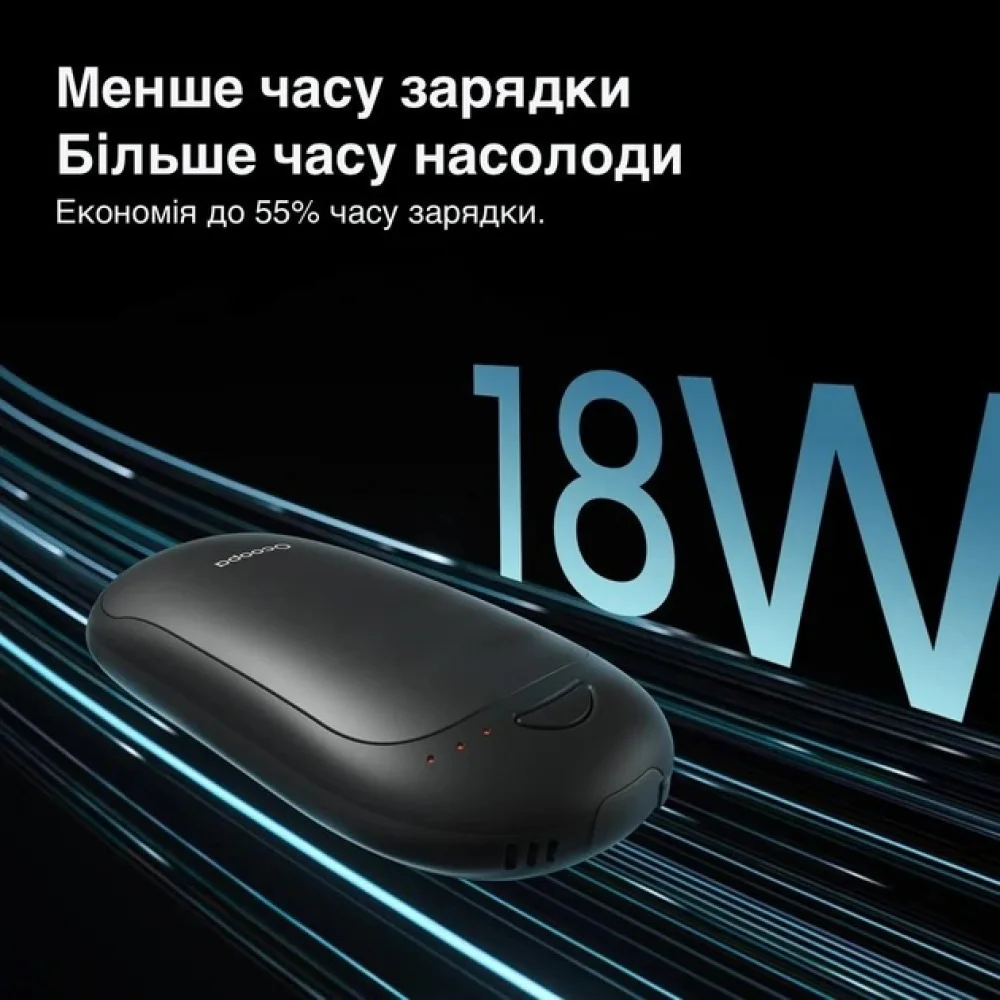 Повербанк-грелка Ocoopa Power Delivery Heater Hotpal PD 5000 mAh Черно-белый - фото 3