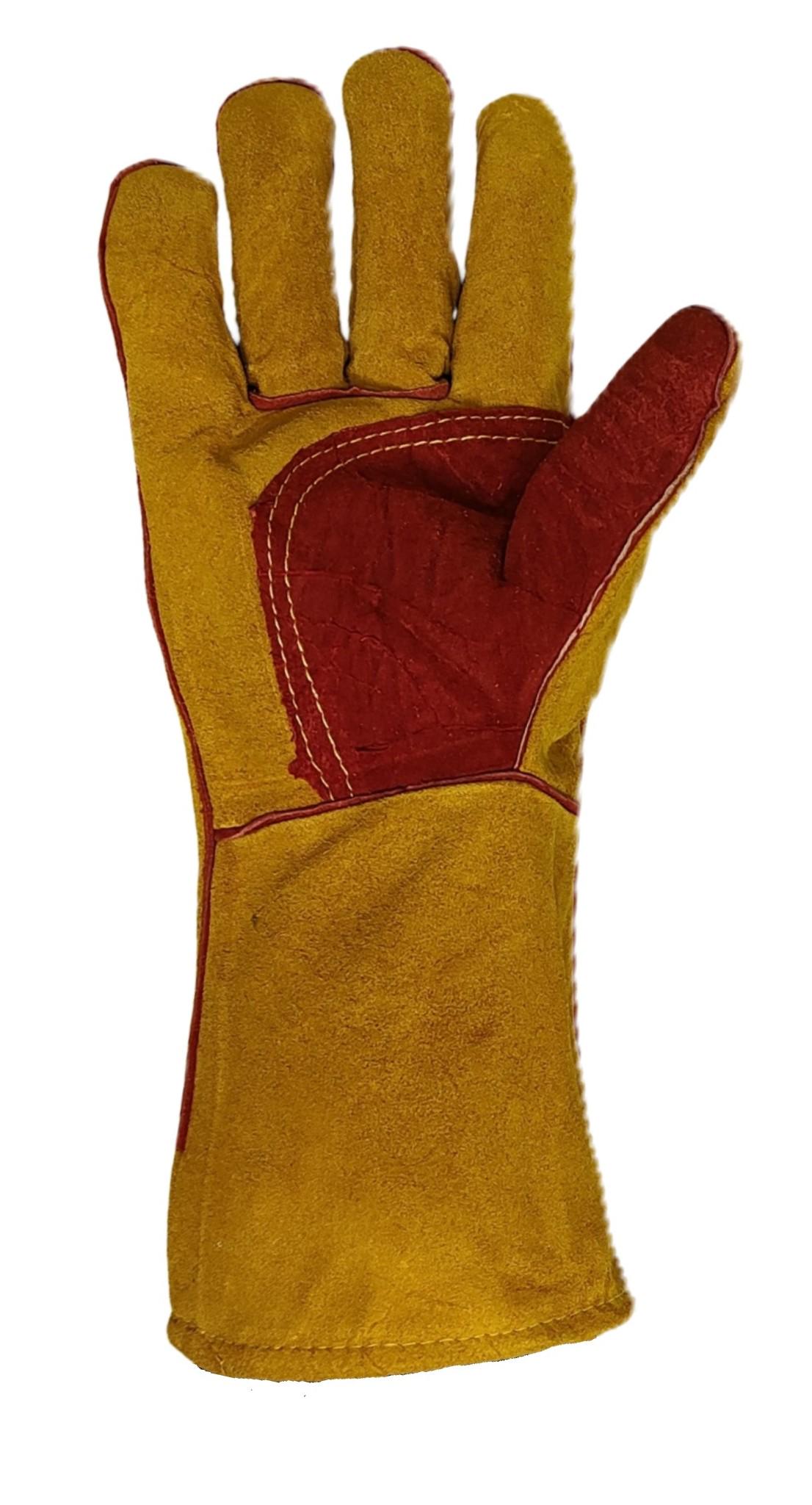 Краги зварника п'ятипалі зимові на хутрі Жовтий (483) Краги зварника п'ятипалі зимові на хутрі Жовтий (483)