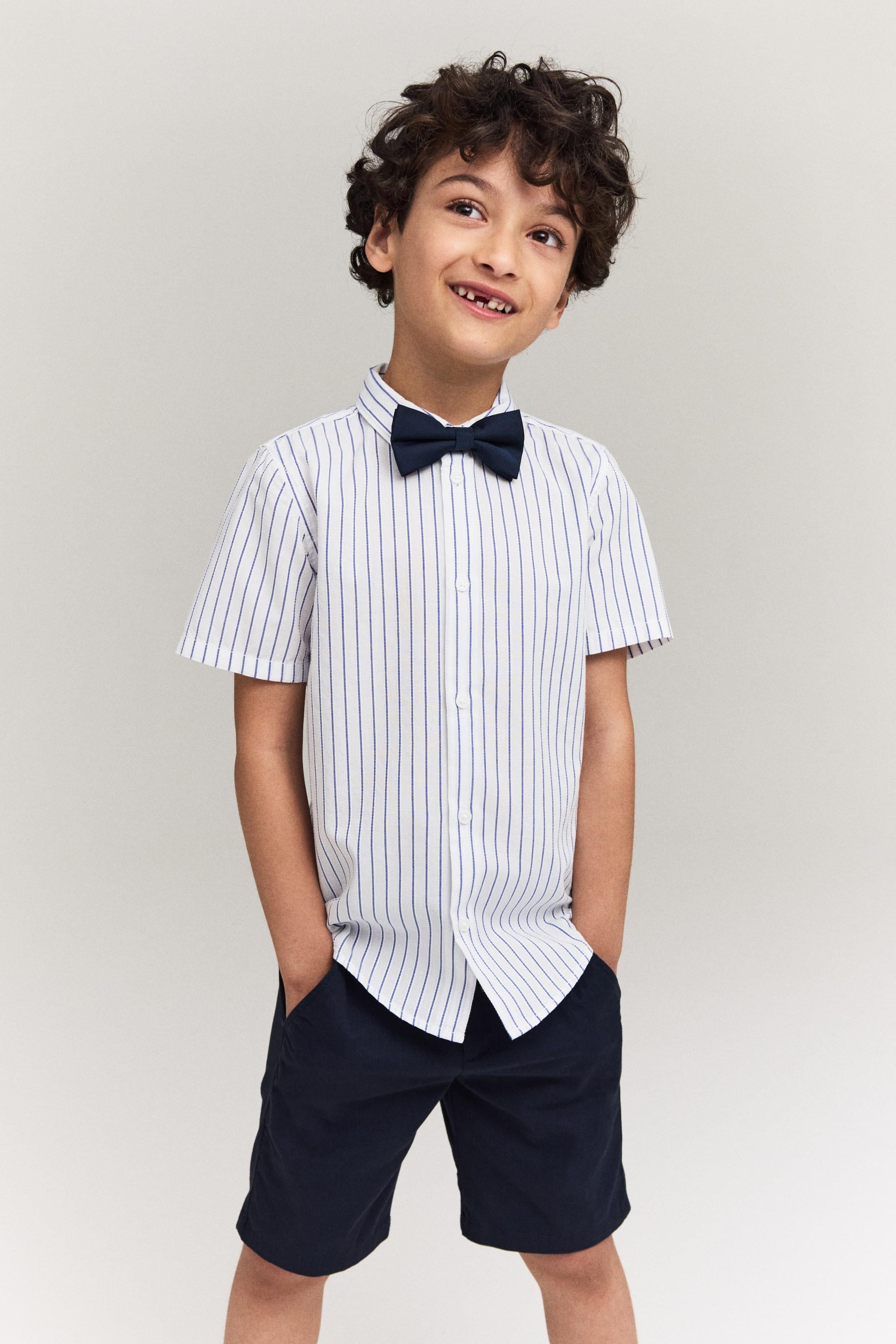 Рубашка H&M Полоски 110 см Белый (1288626)