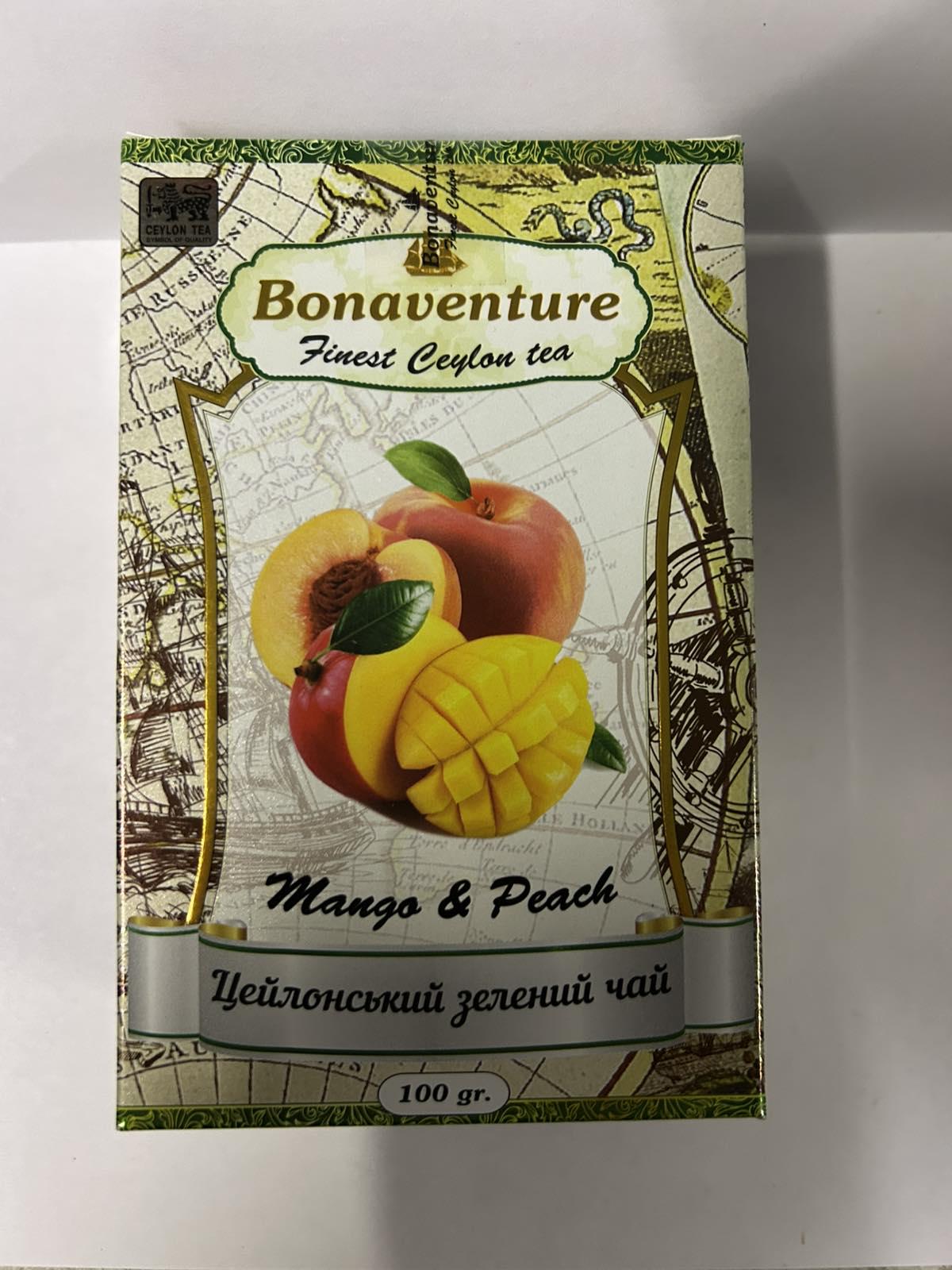 Чай зелений Bonaventure Mango&Peach Манго/Персик 100 г