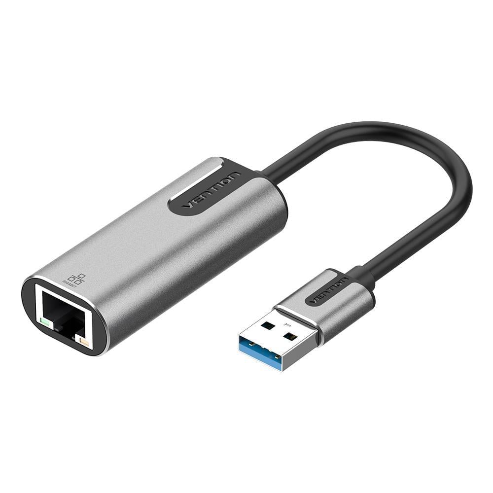 Сетевой адаптер USB 3.0 Vention RJ45/1000 Мбит/с 0,15 м Серый (CEWHB) Сетевой адаптер USB 3.0 Vention RJ45/1000 Мбит/с 0,15 м Серый (CEWHB)