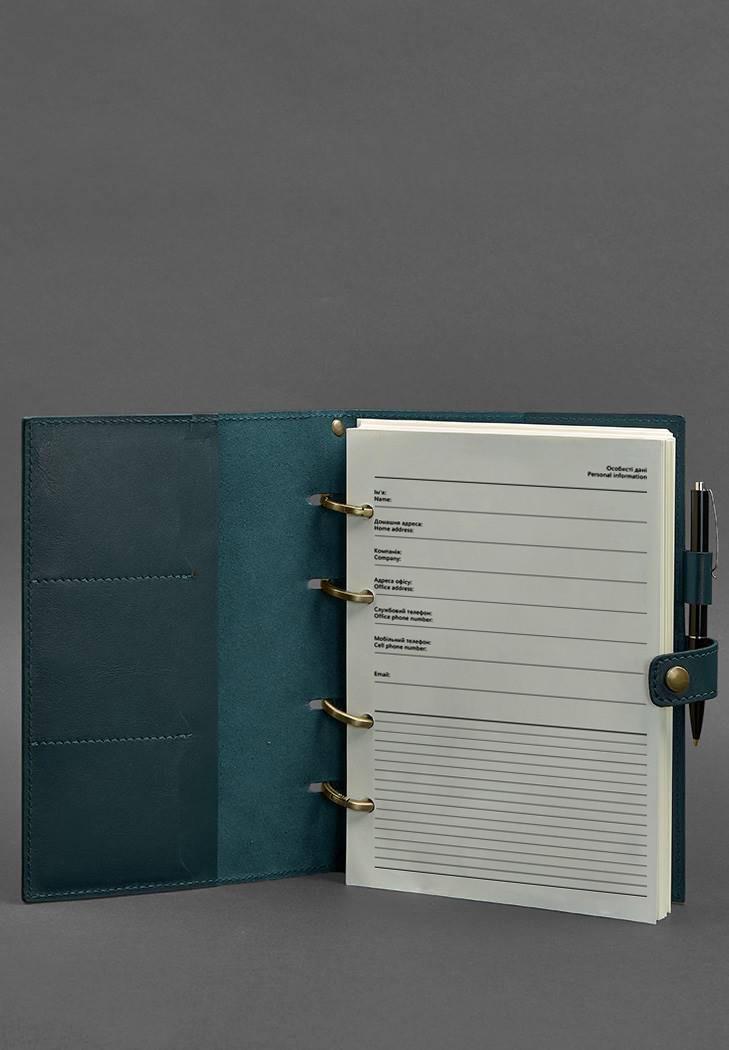 Блокнот шкіряний Софт-бук 9.1 з датованим блоком Зелений (A-027488) - фото 5 Блокнот шкіряний Софт-бук 9.1 з датованим блоком Зелений (A-027488) - фото 5