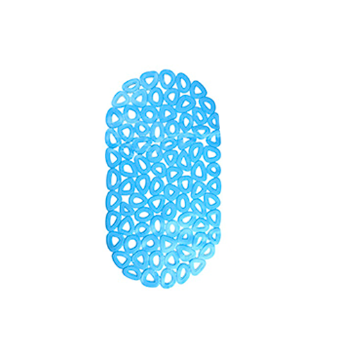 Килимок для ванної кімнати протиковзкий Stenson WW00589 Ажур 35х68 см Синій