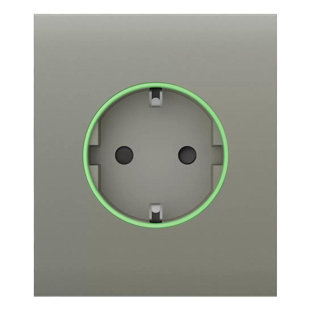 Фронтальная панель Ajax CenterCover ASP для умной розетки type F 55 Olive (26-00360)
